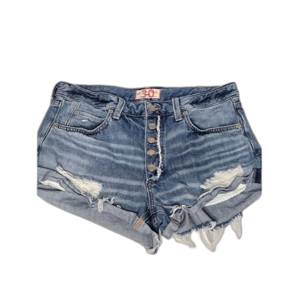 Free People We The Free Shorts | Women's Size 30 | Blue Distressed Cutoff Denim